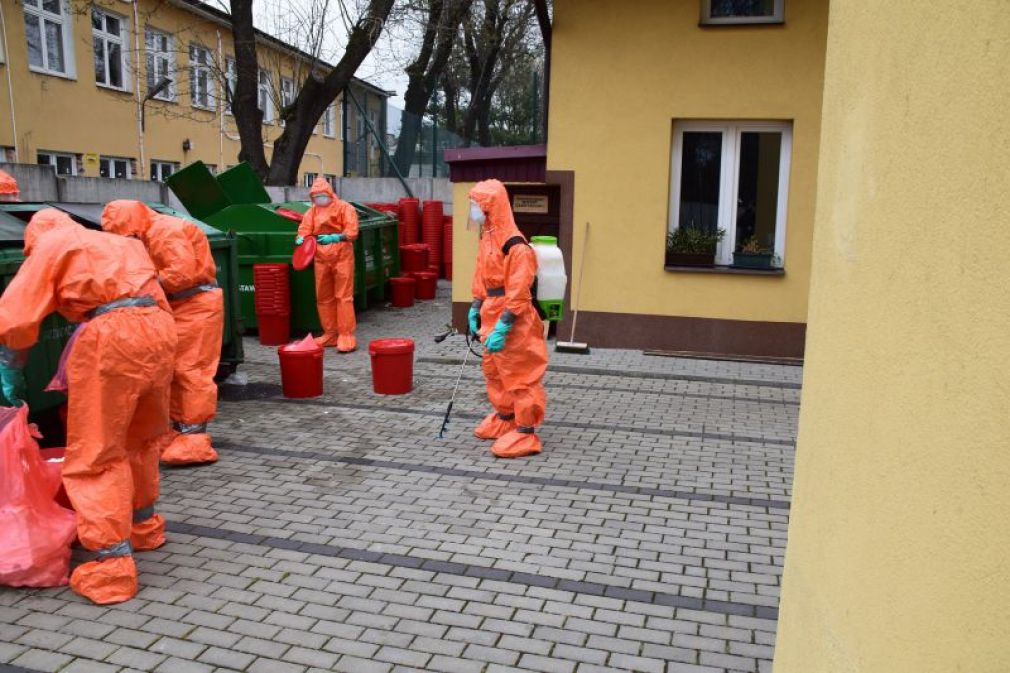 Dezynfekcja w zamojskim DPS, foto: WOT, materiał nadesłany, archiwum