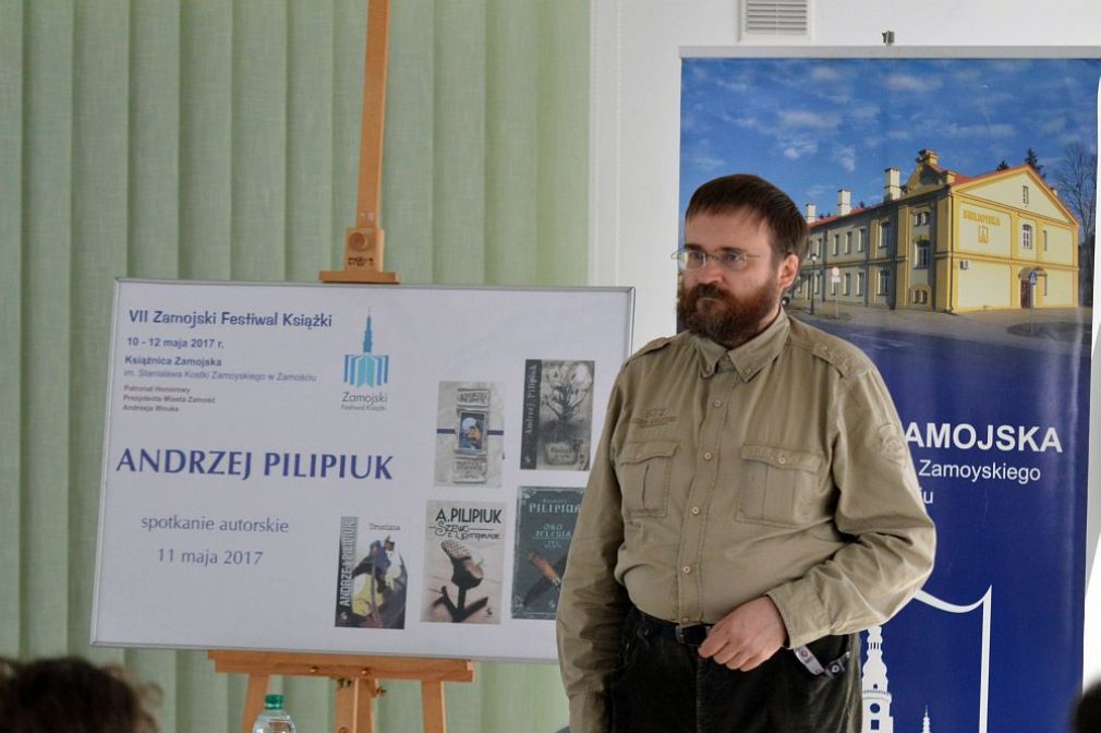 Andrzej Pilipiuk był gościem VII Zamojskiego Festiwalu Książki, fot. Paweł Nowak