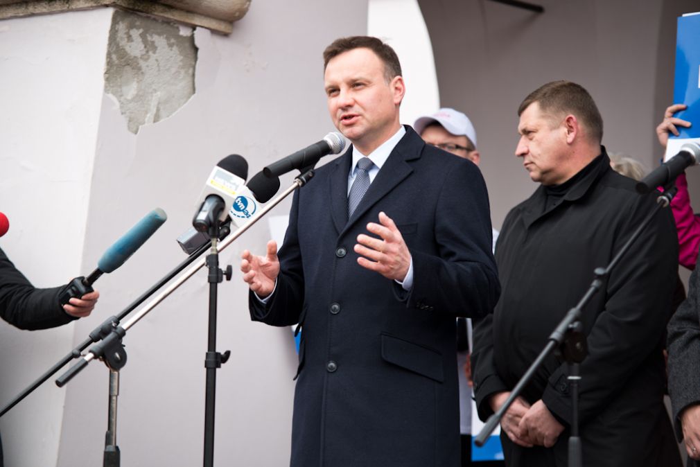 Andrzej Duda podczas wizyty w Zamościu w 2015, podczas kampanii wyborczej, fot. Szymon Łyciuk (archiwum)