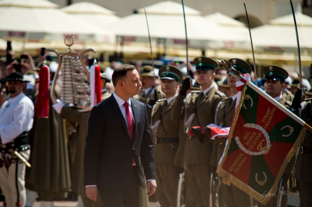 Prezydent Andrzej Duda na rocznicy powstania Straży Granicznej, fot. Szymon Łyciuk