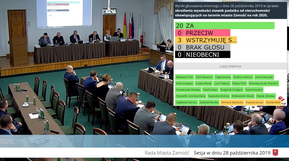 foto: XIV Sesja Rady Miasta Zamość VIII kadencji