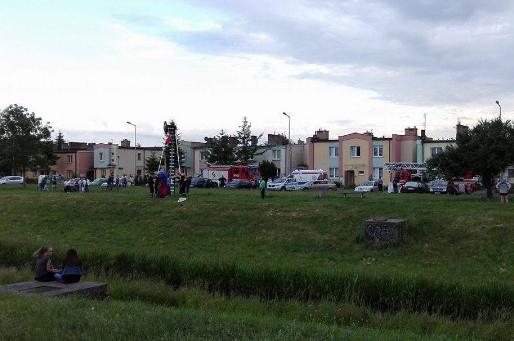 Z pomocą mężczyźnie przyszli zamojscy strażacy, foto: Czytelnik, materiał nadesłany