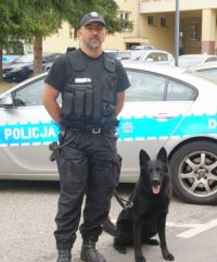Po godzinie 23.00 przewodnik z psem tropiącym w okolicach zamojskiej starówki zauważył mężczyznę, foto: Policja