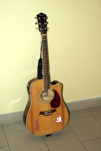 Gitara czeka na właściciela w zamojskiej jednostce policji, foto: Policja