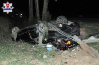 W wypadku śmierć poniósł 30-letni mieszkaniec gm. Zamość, foto: Policja